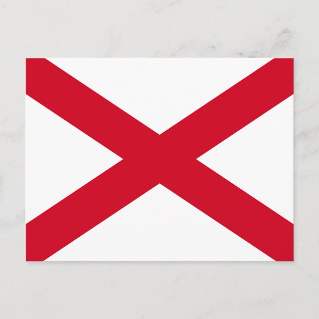 Alabama State Flag Design Postcard (Front)