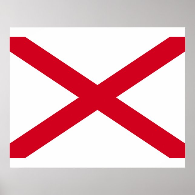 Alabama State Flag Design Poster (Front)