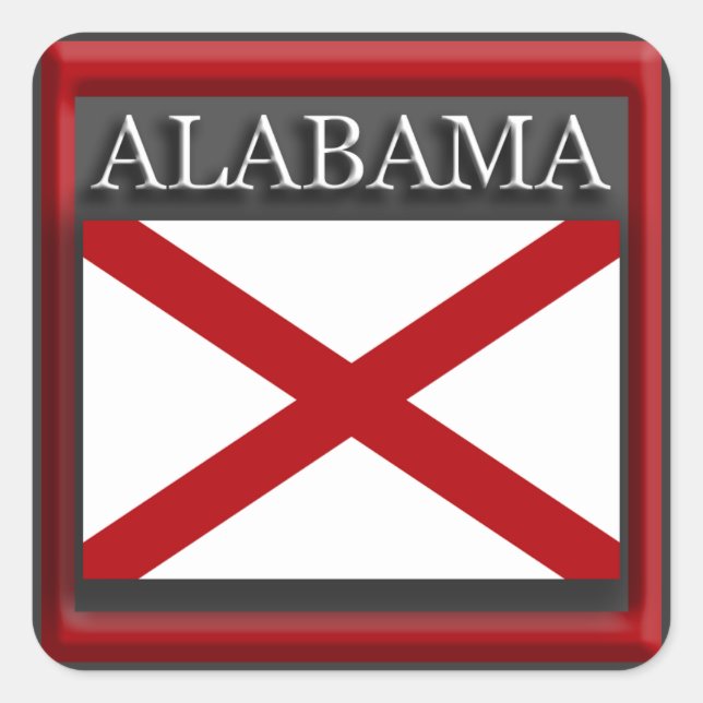 Alabama State Flag Design Sticker (Front)