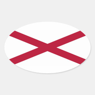 Alabama State flag Oval Sticker