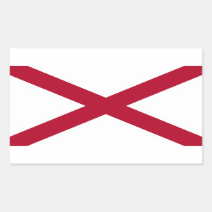 Alabama State Flag Rectangular Sticker