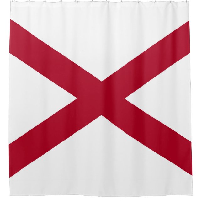 Alabama State Flag Shower Curtain (Front)