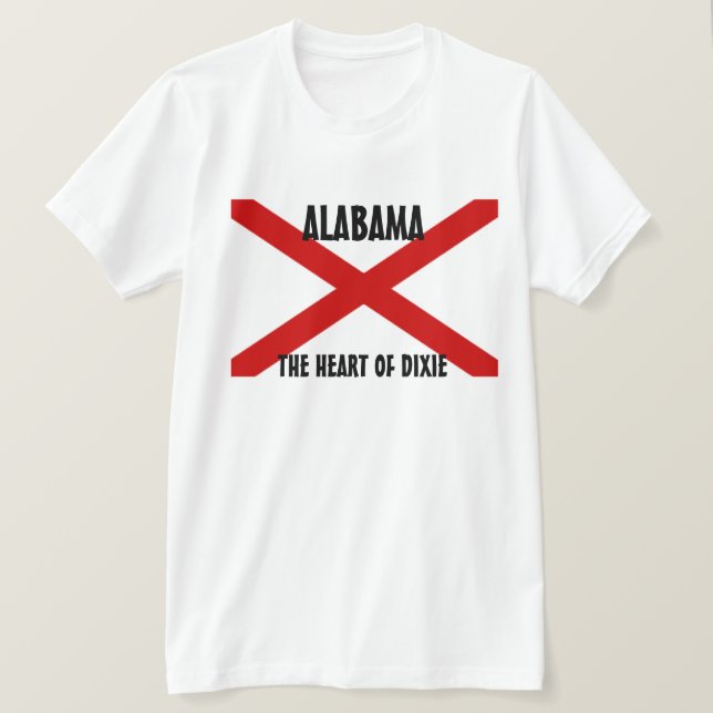Alabama State Flag T-Shirt (Design Front)