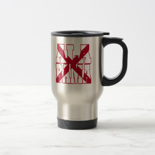 Alabama state flag text travel mug