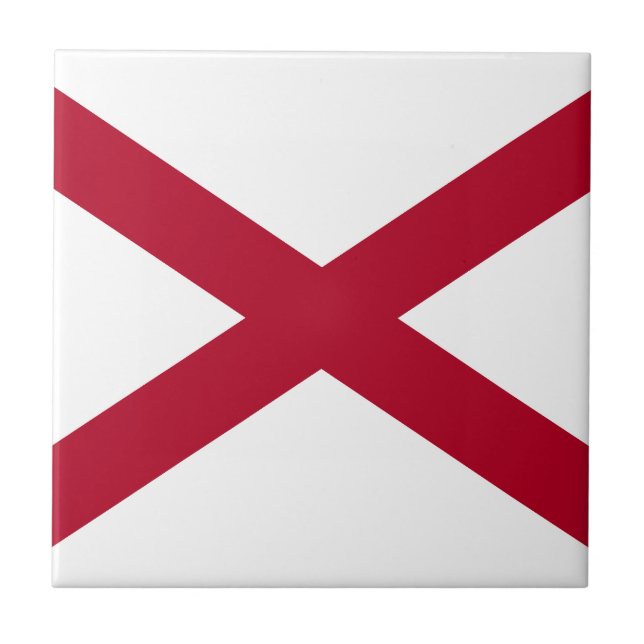Alabama State Flag Tile (Front)