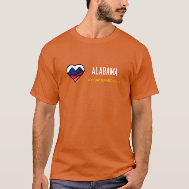 Alabama State Heart Logo T-Shirt (Front)