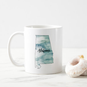 Alabama State Illustration Outline Coffee Mug
