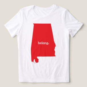 Alabama State Map Belong Tri-Blend Shirt