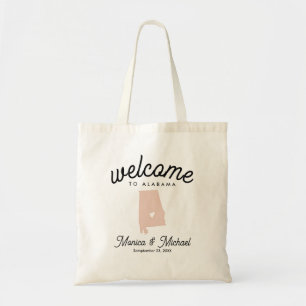 Alabama State Map Destination Wedding - ANY COLOR! Tote Bag