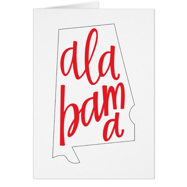 Alabama State Outline (Front)