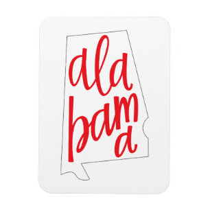 Alabama State Outline Magnet