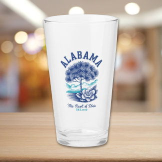 Alabama State Pride – Camellia Flower and Tree Glass