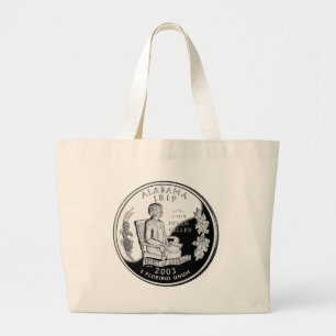 Alabama State Quarter Large Tote Bag