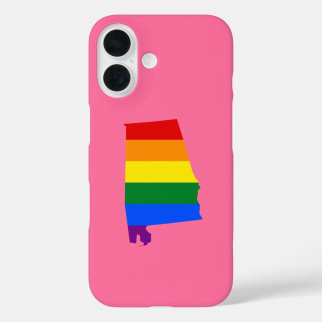 Alabama state rainbow map  Case-Mate iPhone case (Back)