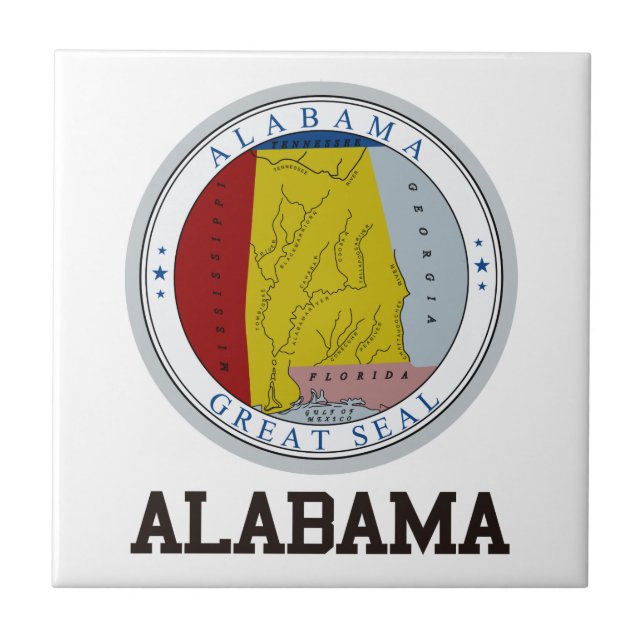 Alabama State Seal Tile (Front)