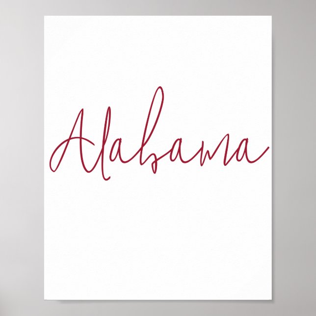 Alabama State Souvenir Poster (Front)