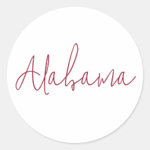 Alabama State Travel Souvenir Gift Classic Round Sticker