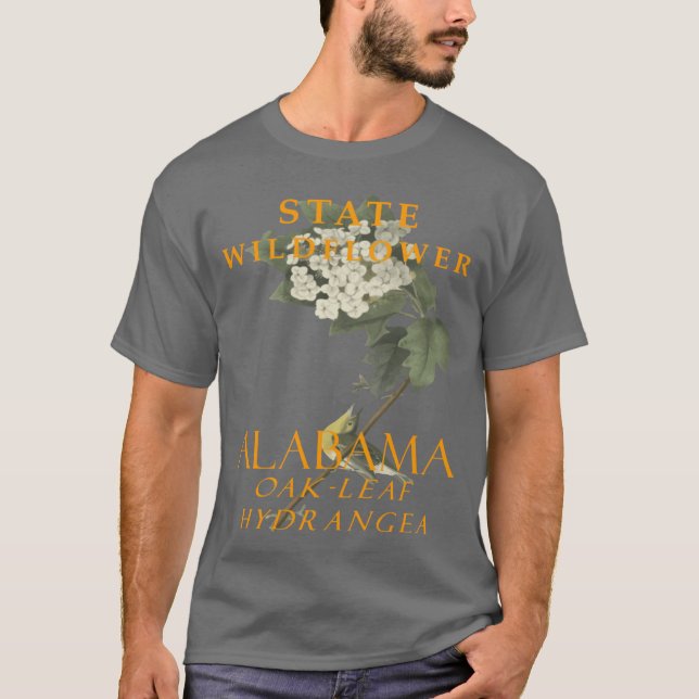 Alabama Territory Wildflower The Oakleaf hydrangea T-Shirt (Front)