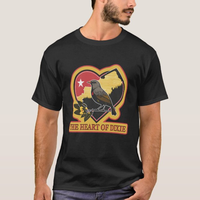 Alabama – The Heart Of Dixie T-Shirt (Front)