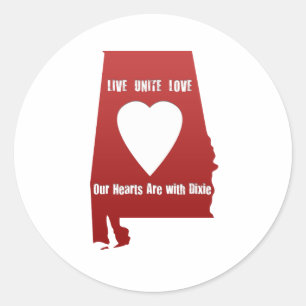 Alabama Tornado Relief Classic Round Sticker