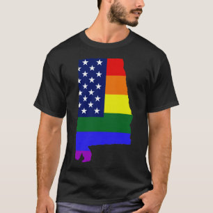 Alabama United States Gay Pride Flag T-Shirt
