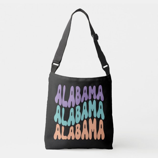 Alabama USA State retro design Crossbody Bags (Front)