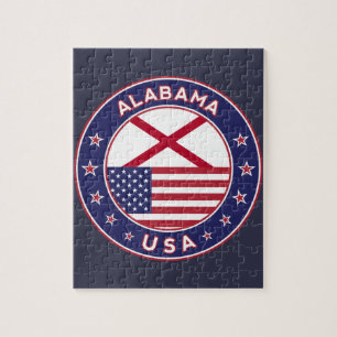 Alabama, USA States, Alabama t-shirt, Alabama Jigsaw Puzzle