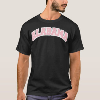 Alabama Varsity College Style Pink  T-Shirt