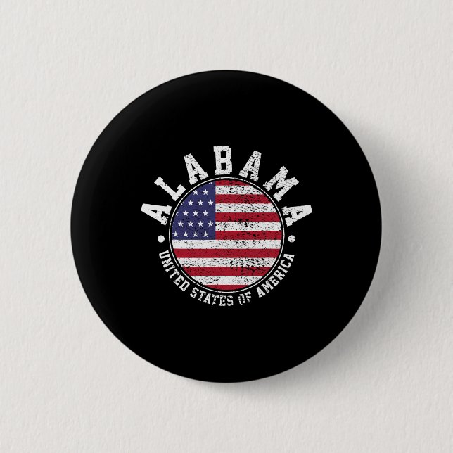 Alabama Vintage  6 Cm Round Badge (Front)