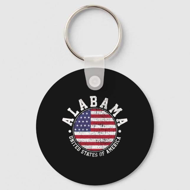 Alabama Vintage  Key Ring (Front)