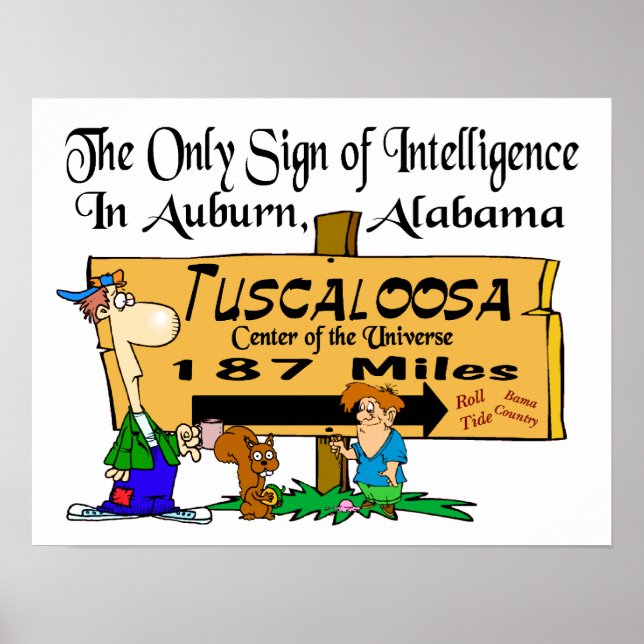 Alabama vs Auburn Rivalry Poster (Front)