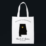Alabama Wedding Welcome Tote Bag, Gold Heart<br><div class="desc">Fill this welcome bag with favourite goodies for your guests to enjoy when they arrive in Alabama!</div>