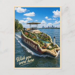 Alabama   Wish You Were Here   State Series Postcard