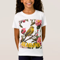Alabama Yellowhammer Bird And Camellia Cut Out