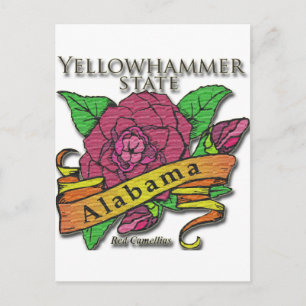 Alabama Yellowhammer State Camellias Postcard