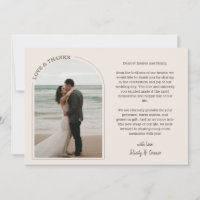 Alabaster Arch Wedding Photo Love & Thanks