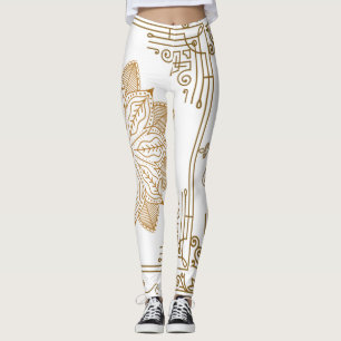 ”Alabaster” Art Nouveau Leggings