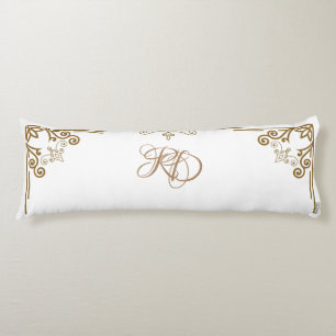 ”Alabaster” Art Nouveau Monogram Body Cushion