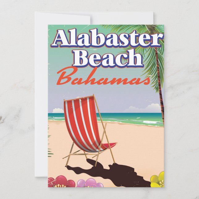 Alabaster Beach Bahamas travel poster (Front)