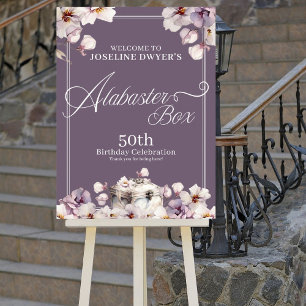 Alabaster Box Birthday Welcome Sign