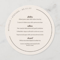 Alabaster & Brown Curved Names Round