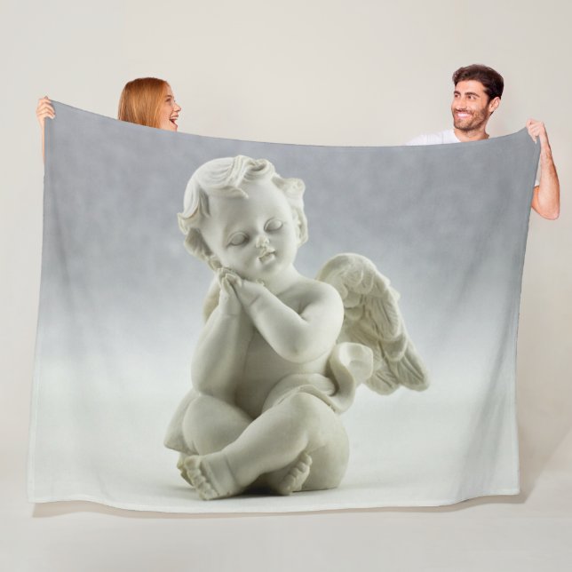 ALABASTER CHERUB FLEECE BLANKET (In Situ)