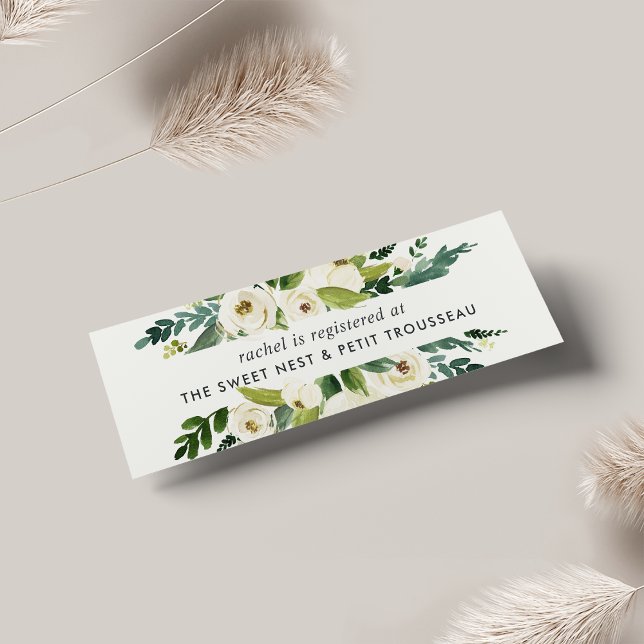 Alabaster Floral Bridal Registry Insert Cards (Creator Uploaded)