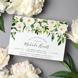 Alabaster Floral Bridal Shower Invitation