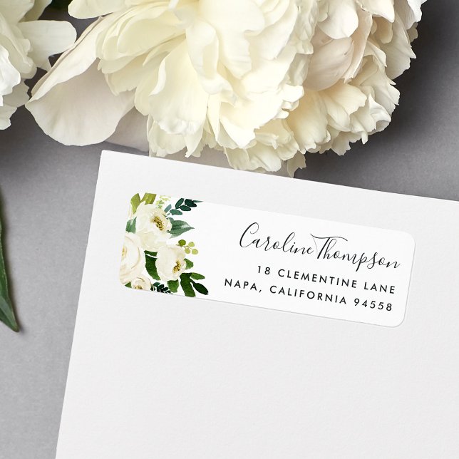 Alabaster Floral Return Address (Creator Uploaded)