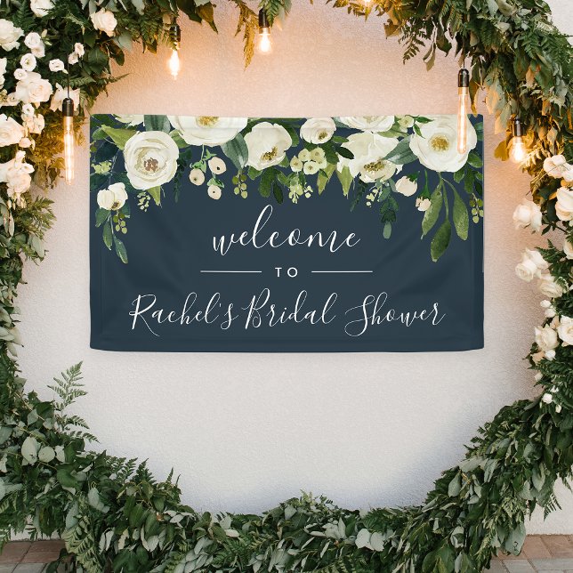 Alabaster Floral Shower Welcome Banner (Creator Uploaded)