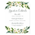 Alabaster Floral Signature Cocktail Menu Sign