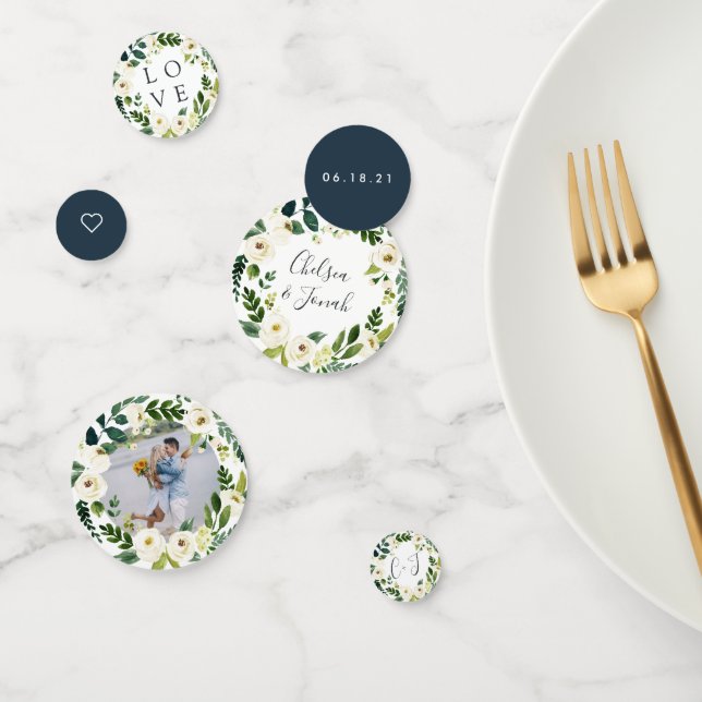 Alabaster Floral Wedding Confetti (Group)