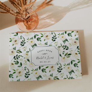 Alabaster Floral Wedding Guest Book
