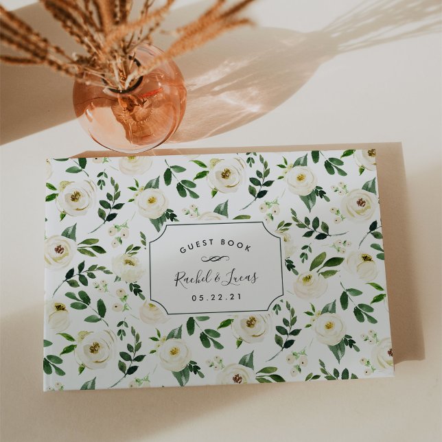 Alabaster Floral Wedding Guest Book (Creator Uploaded)